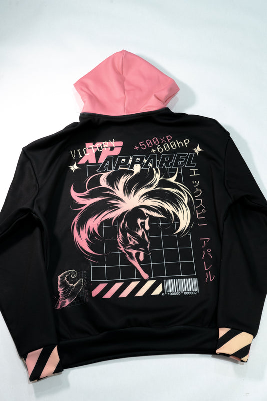 XP Apparel Heavy Oversized Kitsune Magic Fox Hoodie