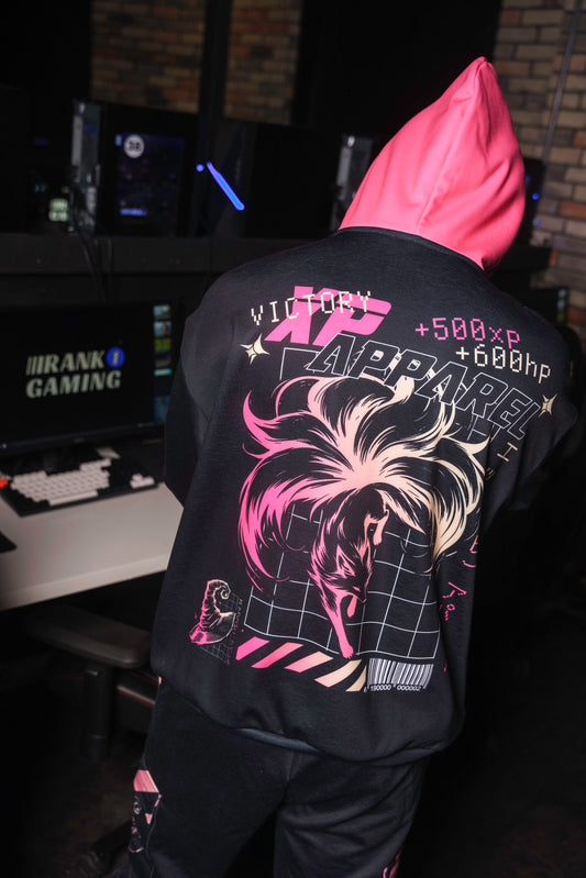 XP Apparel Heavy Oversized Kitsune Magic Fox Hoodie