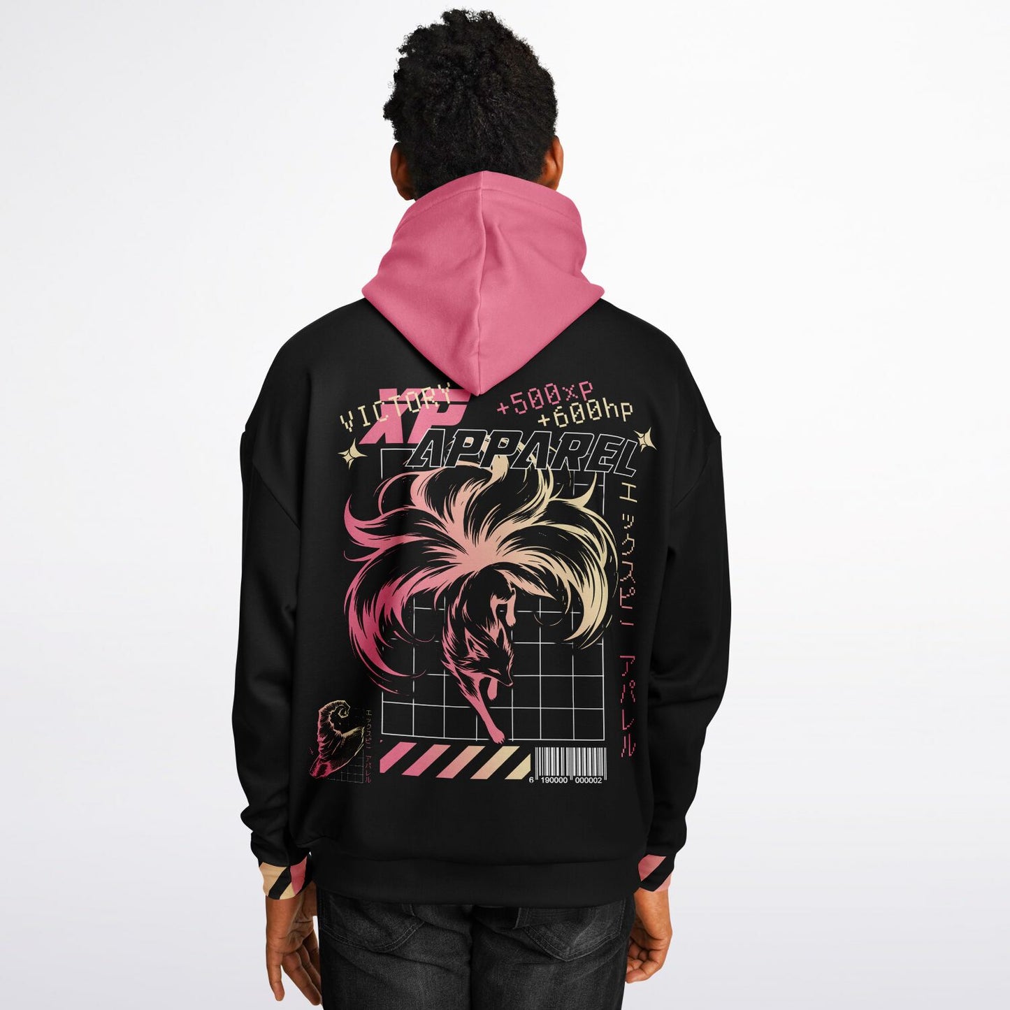 XP Apparel Heavy Oversized Kitsune Magic Fox Hoodie