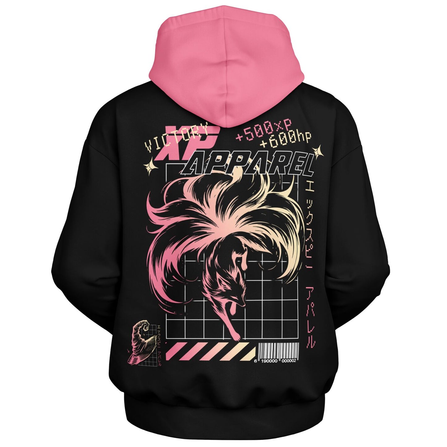 XP Apparel Heavy Oversized Kitsune Magic Fox Hoodie